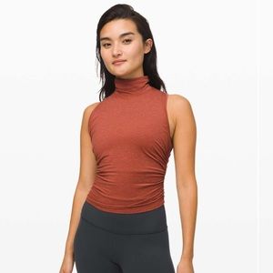 Lululemon See The Horizon Tank in Rustic Clay/White